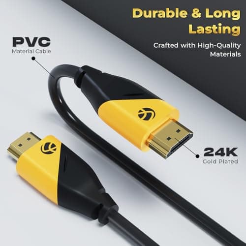 Lapcare HDMI Cable 2.0 Cable 1.5Meter | 4K@60Hz | 18Gbps Speed | ARC & 3D Support | Durable PVC | Compatible with Laptops, Desktops, Smart TVs, Projectors (LHC-104), Black 5