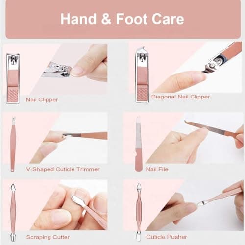 Manicure Kit,Stainless Steel Professional Manicure Set, pedicure Set, Nail Clipper, Manicure Pedicure kit for women and Men,Perfect Gifts for Women and Men (Multi-Color) (10 in 1) 5