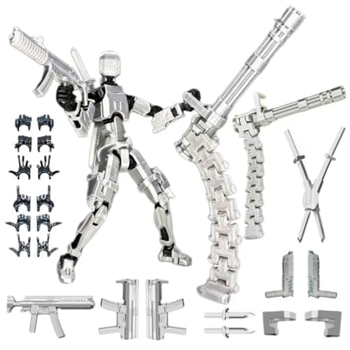 T13 Action Figure Set - (Assembled) 3D Printed Action Figure, Titan 13 Action Figure, Multi-Jointed Movable Dummy 13, Robot Action Figure, Birthday Gifts for Boys, Girls Desktop Decorations