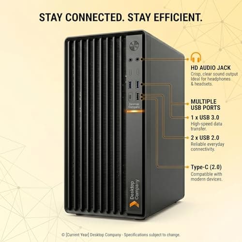 Business Desktop PC | Core i5 GEN4 Turbo 4590 3.30Hz | 16GB RAM | 512GB M.2 SSD | Windows 11 Pro & MS Office 2021 | WiFi 6 & Bluetooth | Type-C Port | Premium Metal Body | 2 Year On-Site Warranty 3
