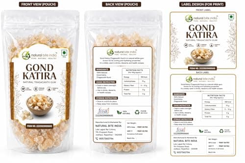 Natural Bite India Chia Seed and Gond Katira Summer Combo, Superfood, Rich in Fibre, Omega-3, Plant Based, 100g Each 4
