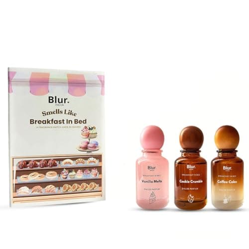 Blur India Perfume Combo for Women & Men | Smells Like Breakfast in Bed | Vanilla Melts + Cookie Crumble + Coffee Cake | Long Lasting EDP Pack of 3 | 30ml Each 6