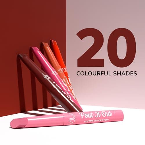 Mila Beauté Pout It Out Matte Lip Crayon | Highly Pigmented & Enriched With Jojoba Oil | Soft Matte Finish | Creamy & Light Weight Texture | Smooth Glide Application | Shade - (Mulan 1.25g) 4