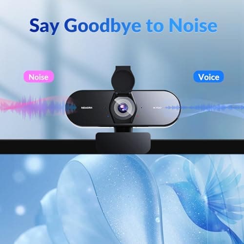 NEWORK 4K Webcam with Sony Sensor, PDAF Autofocus, 1080P@60FPS, 2 Noise Reduction Mics, Auto Light Correction, USB Plug&Play, Privacy Cover, 79°FOV, Streaming Camera for PC, Mac, Laptop, Video Calls 4