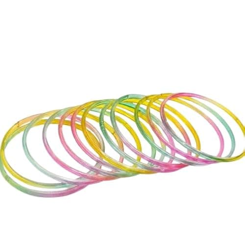 PROVELAA Jelly Bangle Set for Women | Glossy Transparent Bangles | Lightweight Flexible Chudi Set for Daily Wear, Party & Festive Use (Multi, 2.4)