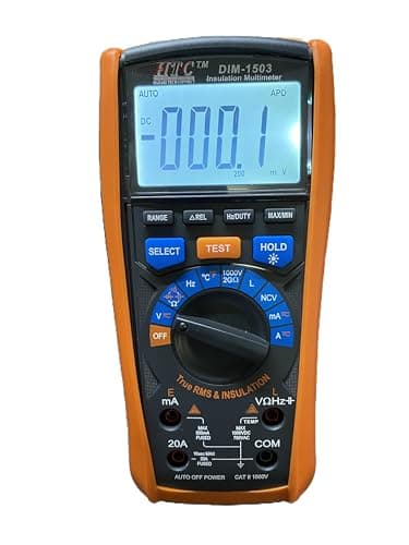 HTC DIM 1503 Digital Handheld 1000 V Insulation Tester with AC/DC True RMS Multimeter By Skyking ® 2