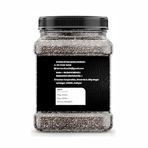 Farmer's Feast Chia Seeds 250g for Weight Management | Rich in Fiber, Protein & Calcium | Omega 3 Superfood Seeds for Weight Loss, Digestion & Healthy Diet (Pack of 1) 2