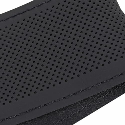 KINGSWAY® Car Steering Wheel Cover Sewable Compatible with Honda City (Year 2014-2016), Top-Notch PU Leatherite, Black Color with Black Thread, Pack of 1 with Sewing Needle and Thread 3