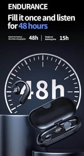 VEHOP OWS Open Ear Wireless Earbuds with Display | ENC Mic for Crystal-Clear Calls | 48hr Playtime with Type-C Fast Charging | BT5.3 Gaming Bluetooth Earphones | Touch Control Sports Headphone 3