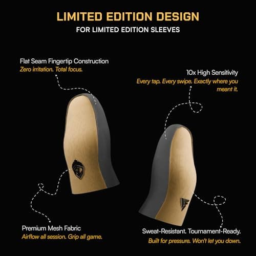 Vero Forza Glide Pro V3 GodLike Limited Edition Gaming Finger Sleeves | Pure Silver Fiber | Ultra Smooth Touch | Sweat Resistant | for BGMI, PUBG, COD Mobile, Free Fire (6 Sleeves) 3