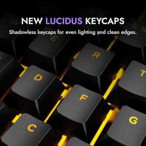 Kreo Swarm 75% Wireless Mechanical Keyboard with Pass Through Keycaps, Advanced Web Software, Pre-lubed Switches, 5-pin Hot Swap PCB, 5 Layers Sound Absorption and Software Support 4