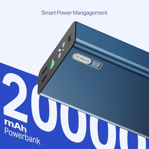Boat EnergyShroom PB465 Turbo X 20000mAh Power Bank, 65W Turbo Fast Charging, Dual Type-C 2-Way Ports, LED Battery & Charging Indicators, Compact & Lightweight for Laptop & Mobile (Navy Blue) 3