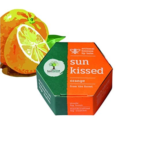 Last Forest Beeswax Lip Balm for Men & Women 5g, Non-sticky, 24 Hrs Lip Moisturizer For Dry And Chapped Lips, Nourish & Protect (Orange)