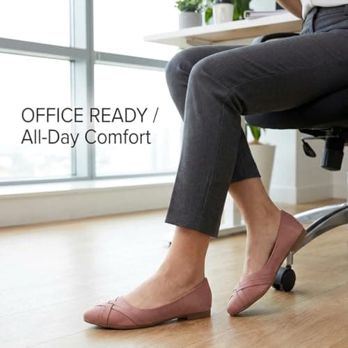 HINAARA Bellies for Women | Blush Pink Lycra Crossover Striped Ballerina Flats | Soft Stretchable Belly Shoes | Anti-Slip Sole | Office College Festive 2