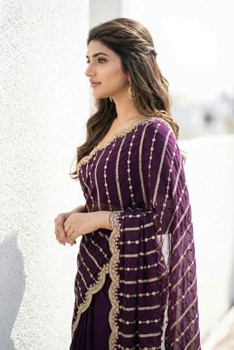 Saree for Women (Wine) 5