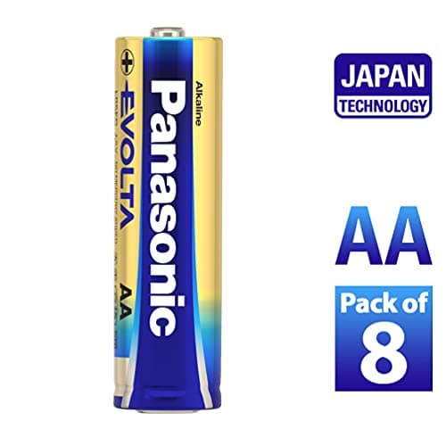 Panasonic Evolta AA Alkaline 1.5V Battery, 20 Times Longer Lasting Than Standard zinc Carbon Batteries,Anti-Leak Seal,Protects Power for up to 10 Years-Pack of 8 2