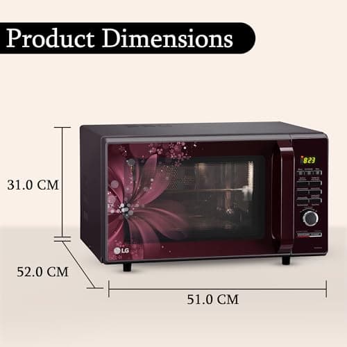 LG 28 L Convection Microwave Oven (MC2886BRUM, Black, 360° Motorised Rotisserie for Bar-be-queing, Diet Fry, Ghee in 12Mins, 251 Auto Cook Menu, Stainless steel cavity & Health Plus Menu) 4