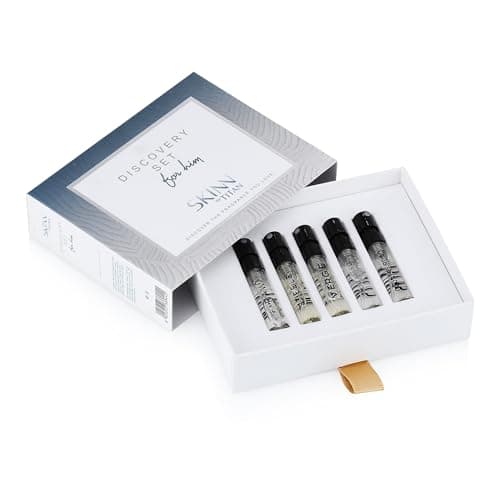 Skinn By Titan |Discovery Kit of Raw, Steele, Verge, Country Road, Amalfi Bleu (2 ml x 5) | Perfume For Man| Gift Set For Men |Long Lasting Fragrances | Fresh, Woody, Spicy |Eau De Parfum 4