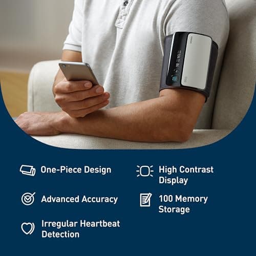 Omron Smart Elite+ HEM 7600T Tubeless 360° Accurate Digital Blood Pressure Monitor With Intellisense Technology & Intelli Wrap Arm Cuff With Bluetooth Connectivity to Store Historic Measurements 2