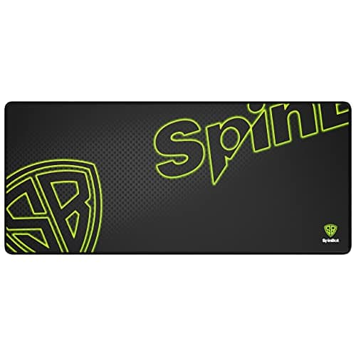 SpinBot Armor XXL Extended Gaming Mouse Pad – 900mmx400mmx5mm Large Desk Mat with Control Surface, Stitched Edges, Non-Slip Rubber Base – 5mm Thick Pro Gamer Pad 2