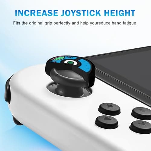 TecoKart® 4Pcs Joycon Thumb Grip Caps, Cartoon Analog Stick Grips Button Covers, Silicone Joystick Cover for Enhanced Comfort, Compatible with Nintendo Switch/Switch Lite/OLED 3
