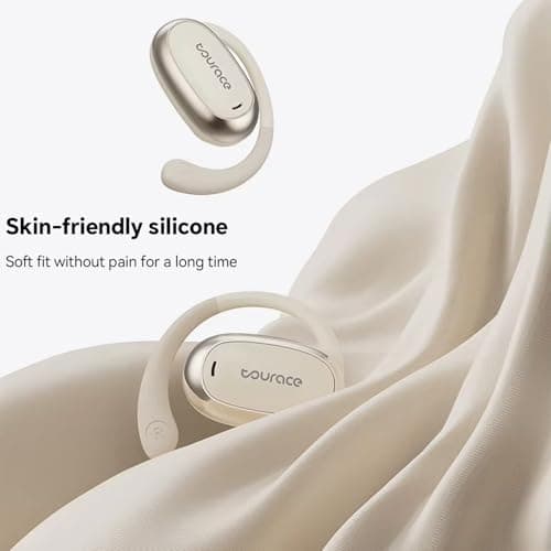 TOURACE True Wireless Stereo Bluetooth 5.4 Earbuds | Open-Ear Design | ENC Noise Reduction | LED Power Display | 40H Long Battery | Type-C Fast Charging [S718, Black ] 5