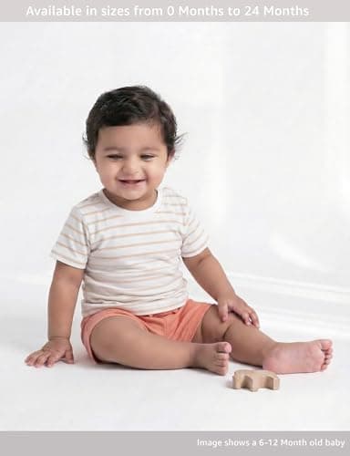 Amazon Brand Symbol Unisex 100% Cotton Half Sleeve T-Shirts (Pack of 3) (SK-BTS-SS26-2004 (0-24M)_BSWCWS_6-12 M) 2