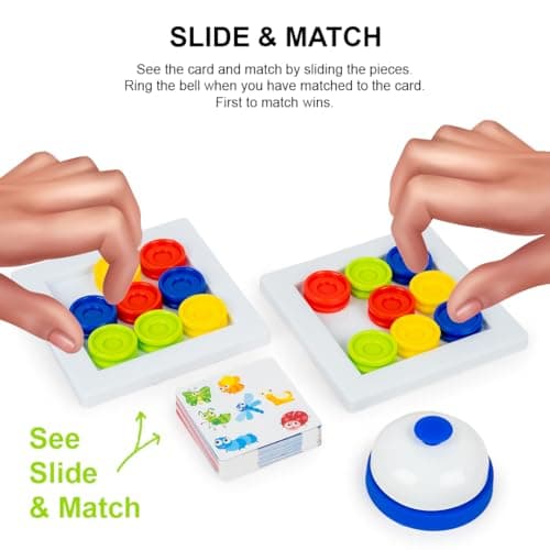 Ratna's Slide & Match, Color & Pattern Matching Learning Toys for Kids 5+ Years, Kids Montessori Slide Puzzle Educational Activity Toy 3
