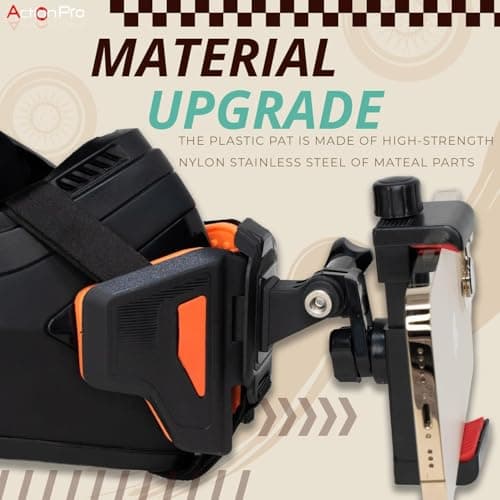 Action Pro Upgraded Motorcycle Helmet Strap Front Chin Mount Compatible with All Smartphones and GoPro 13 12 11 10 9 8 7 5 4 | SJCAM | DJI Osmo | Insta360 X4 X3 X2 & Other Action Cameras (Orange) 5