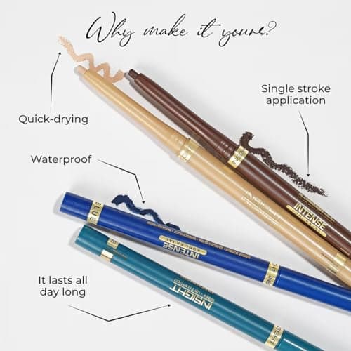 INSIGHT Intense Kohl Kajal Pencil - Nude | Matte Finish | All Day Wear | Waterproof | Single Stroke Application - (0.35 g) 4