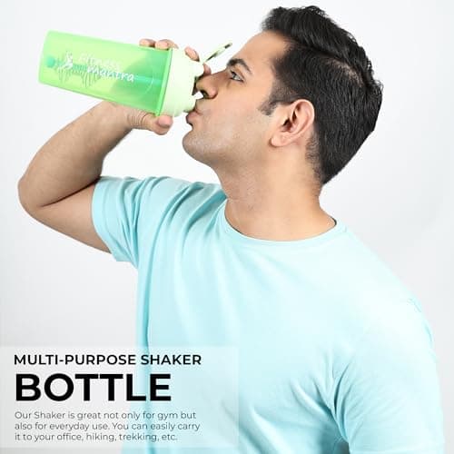 Fitness Mantra® 700ml Classic Shaker Bottle for Men & Women [Capacity 700 ml (Lime, 700ml) 4