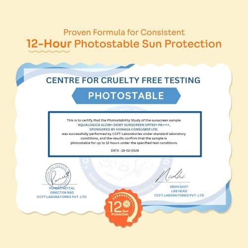 Aqualogica Glow+ Dewy Gel Sunscreen - 80 g x 2 | SPF 50+ PA++++ | In-Vivo Tested | New-age Filters | 12-Hour* Sun Protection | Tan Protection | For Bright & Hydrated Skin | Fragrance-Free & No White C 4