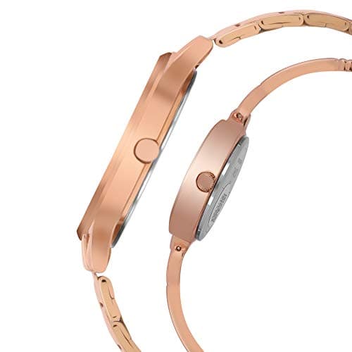 TIMEX Classics Analog Watch for Unisex with White Round Dial & Rose Gold Stainless Steel Bracelet Band Water Resistant Unisex Wrist Watches - TW00PR263 2