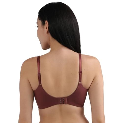 Wacoal Basics Essentials Live in Non-Padded Non-Wired Full Cup Everyday Wear Cotton Blend T-Shirt Bra-Dark Brown-36D 3