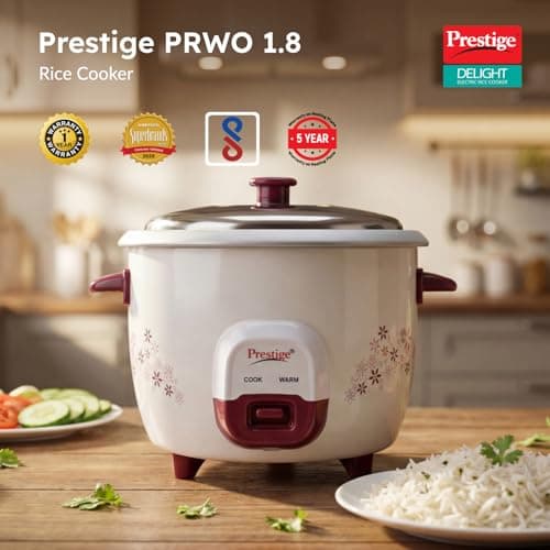 Prestige PRWO 1.8 Liters Red Colour Rice Cooker 2