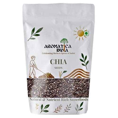 Aromatica India Organic Black Chia Seeds for Weight Loss Eating Drink Juice Hair Raw Pure 5kg