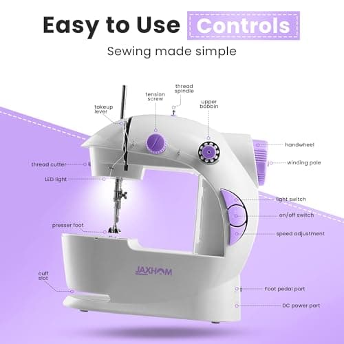 JAXHOM Advance Sewing Machine Electric With Table Set I Mini Silai Machine With Focus Light, Foot Pedal And Adapter I Stitching Machine For Home Tailoring 3