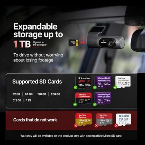 HAYDEN X1 Car Dash Camera 4K QHD 1440p Metal Body Car Dash Cam Front | 4MP, 170° Wide Angle, Night Vision, WiFi, G-Sensor | Supports up to 1TB SD Card (Card Not Included) 3