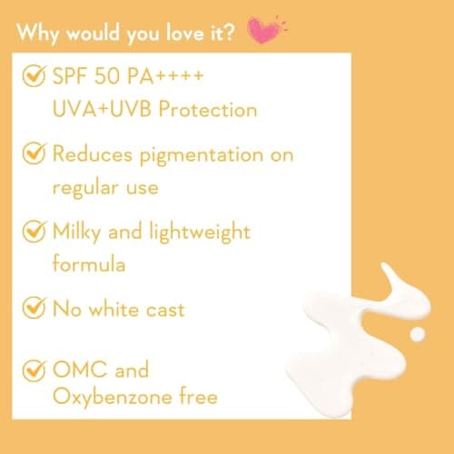 WishCare Vitamin C Pure Glow Milk Sunscreen with SPF 50 PA++++ In-Vivo Tested | Glowing Skin with Broad Spectrum Protection | Ultra Lightweight, Oil Free & No White Cast | For All Skin Types | 50ml 4