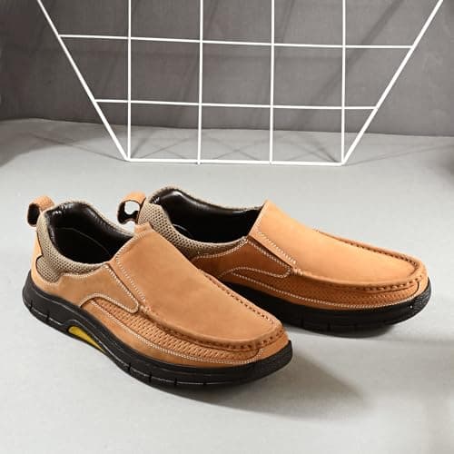 Blue Leather Loafer for Men | Lightweight & Comfortable | Stylish Leather Moccasin Slip-On with Cushioned Insole | Perfect for Casual Outfits & Everyday Comfort 4040-3 3