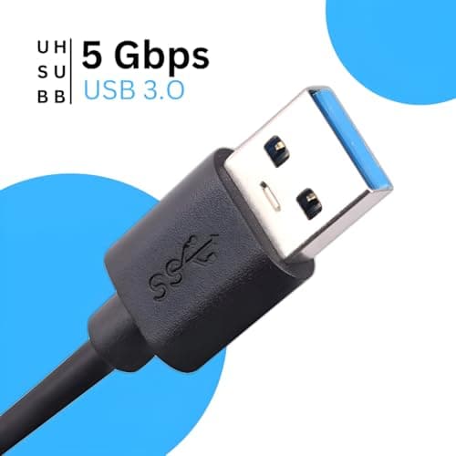 Upix 4 Port USB 3.0 Hub with Hi Speed Data Transfer, LED Indication, 21 cm Cable, Multi Device Connection, Plug & Play Usage, up to 5 Gbps High Speed Data Transfer for Laptop/PC 4