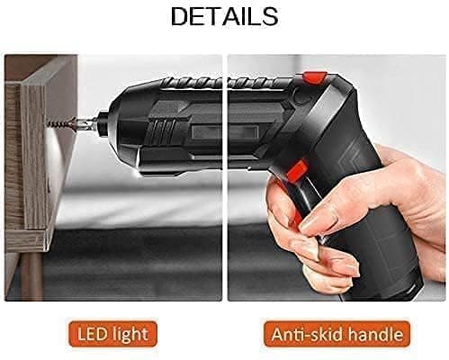 Electric Screwdriver USB Rechargeable Mini Cordless Drill with 47 in 1 Screwdriver Bits Set Portable Drill Driver Machine for Home Improvement and DIY 4