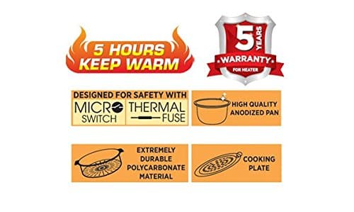 Panasonic SR-WA18H SS 1.8 Liters Automatic Cooker Steamer Colour Red Maroon 2
