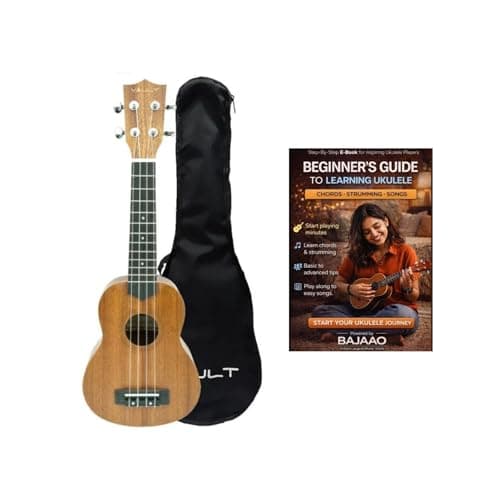 Vault UK-100S 21 inch Arched Back Soprano Ukulele with Gig-Bag - Natural