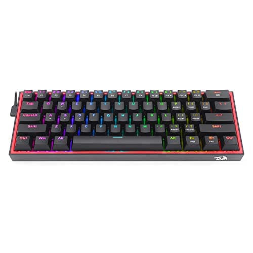 Redragon K617 Fizz 60% Wired RGB Gaming Keyboard, 61 Keys Compact Mechanical Keyboard, (Linear RED Switch), Pro Driver/Software Supported || Black 4