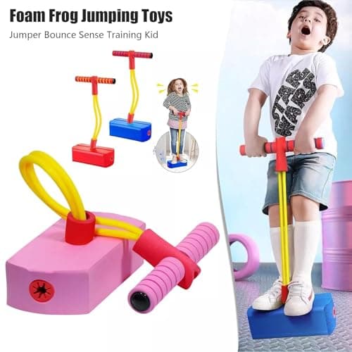 WireScorts Training Foam Pogo Stick | Bungee Jumper Balance Game with Squeaky Sounds | Indoor & Outdoor Play – Durable Foam Base, Squeaky Sounds – Gifts for 3-12 Year Old Boys Girls - Multi Color 3