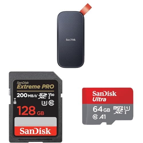 SanDisk 1TB Portable SSD, 800MB/s R, USB 3.2 Gen 2, Rugged SSD with Upto 2 Meter Drop Protection, Ty
