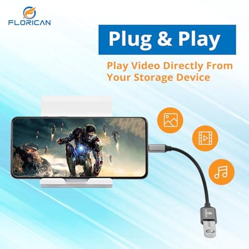 FLORICAN USB Type C to USB 3.0 OTG Cable/Adapter/Connector, Fast Charging/Data Transfer, Speed Upto 4.8 GBPS, Compatible with MacBook Air/Pro, 11/12.9 iPad Pro, 10.9 iPad Air 4, Android Phones 3