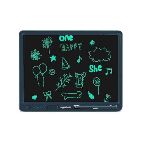 amazon basics Magic Wireless Slate 15-inch LCD Writing Tablet with Stylus Pen, for Drawing, Playing, Noting by Kids & Adults, Black