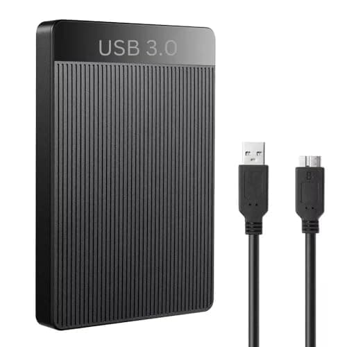 500GB Portable External Hard Drive 2.5'' USB 3.0 with HARDDRIVE CASE (Black) (k.UL) 5